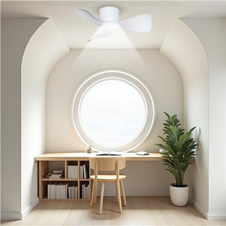 ALPHA ALKOVA MILI HG LED 3B CEILING FAN 33" MATT WHITE