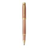 PARKER IM RITUAL ORANGE GOLD TRIM ROLLERBALL PEN PEN MEDIUM BLACK TB