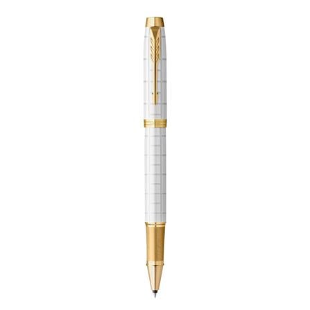 PARKER IM PREMIUM PEARL GOLD TRIM ROLLERBALL PEN TB