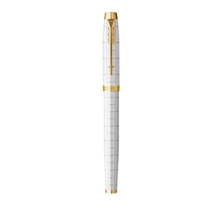 PARKER IM PREMIUM PEARL GOLD TRIM ROLLERBALL PEN TB