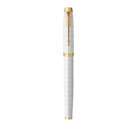 PARKER IM PREMIUM PEARL GOLD TRIM FOUNTAIN PEN FINE+CONVERTER TB