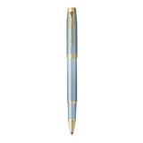 PARKER IM RITUAL TURQUOISE GREEN GOLD TRIM ROLLERBALL PEN MEDIUM BLACK TB