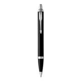 PARKER IM MATTE BLACK CHROME TRIM BALLPOINT PEN MEDIUM BLACK TB