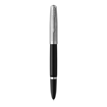 PARKER 51 BLACK CHROME TRIM FOUNTAIN PEN FINE+CONVERTER TB