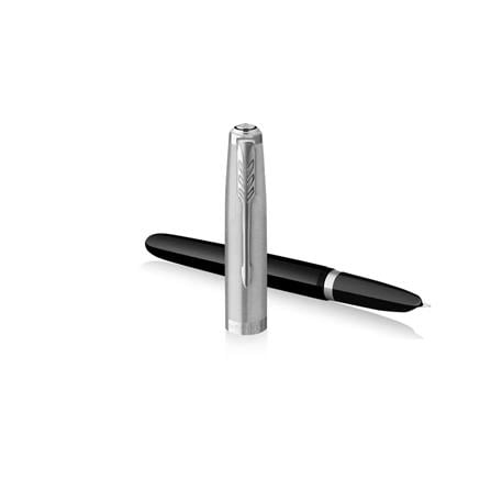 PARKER 51 BLACK CHROME TRIM FOUNTAIN PEN FINE+CONVERTER TB
