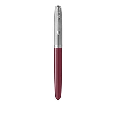 PARKER 51 BURGUNDY CHROME TRIM FOUNTAIN PEN FINE+CONVERTER TB