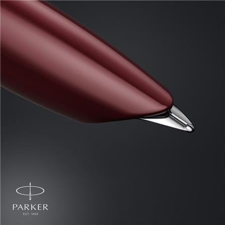 PARKER 51 BURGUNDY CHROME TRIM FOUNTAIN PEN FINE+CONVERTER TB
