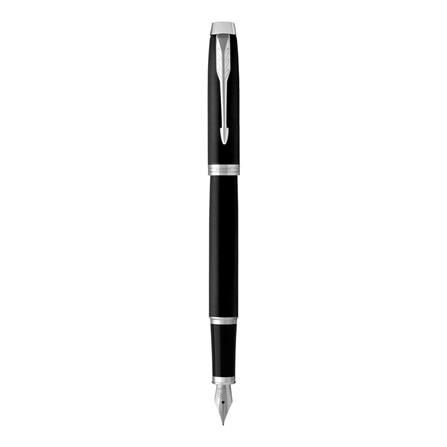 PARKER IM MATTE BLACK CHROME TRIM FOUNTAIN PEN MEDIUM TB
