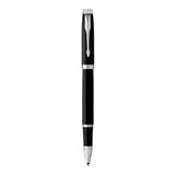 PARKER IM MATTE BLACK CHROME TRIM ROLLERBALL PEN TB