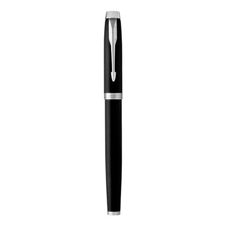 PARKER IM MATTE BLACK CHROME TRIM ROLLERBALL PEN TB