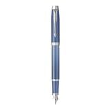 PARKER IM RITUAL BLUE CHROME TRIM FOUNTAIN PEN FINE+CONVERTER TB