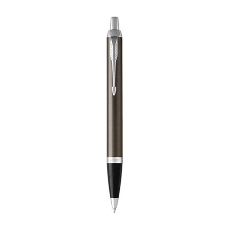PARKER IM DARK ESPRESSO CHROME TRIM BALLPOINT PEN MEDIUM BLACK TB