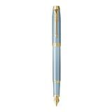 PARKER IM RITUAL TURQUOISE GREEN GOLD TRIM FOUNTAIN PEN FINE+CONVERTER TB
