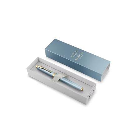 PARKER IM RITUAL TURQUOISE GREEN GOLD TRIM FOUNTAIN PEN FINE+CONVERTER TB