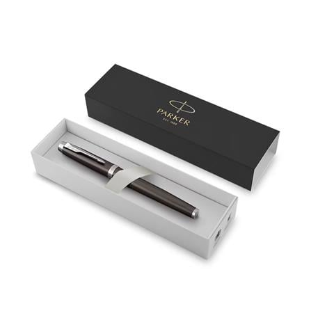 PARKER IM DARK ESPRESSO CHROME TRIM FOUNTAIN PEN MEDIUM TB