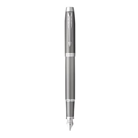 PARKER IM RITUAL GREY CHROME TRIM FOUNTAIN PEN FINE+CONVERTER TB