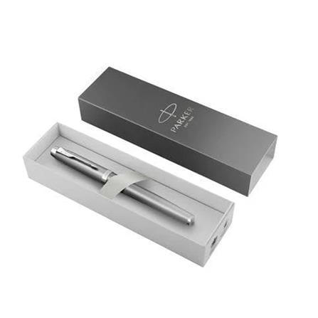 PARKER IM RITUAL GREY CHROME TRIM FOUNTAIN PEN FINE+CONVERTER TB