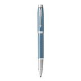 PARKER IM PREMIUM BLUE GREY CHROME TRIM ROLLERBALL PEN TB