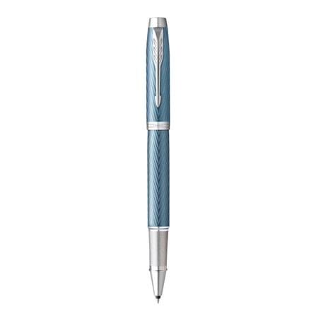 PARKER IM PREMIUM BLUE GREY CHROME TRIM ROLLERBALL PEN TB