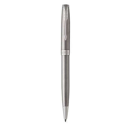 PARKER SONNET STAINLESS STEEL CHROME TRIM BALLPOINT PEN MEDIUM BLACK TB