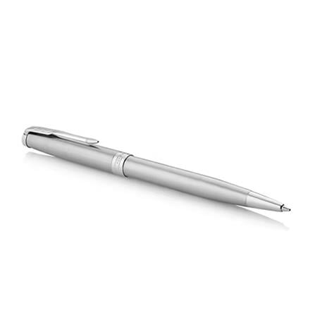 PARKER SONNET STAINLESS STEEL CHROME TRIM BALLPOINT PEN MEDIUM BLACK TB