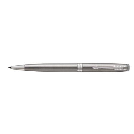 PARKER SONNET STAINLESS STEEL CHROME TRIM BALLPOINT PEN MEDIUM BLACK TB