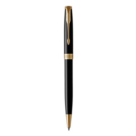 PARKER SONNET BLACK GOLD TRIM BALLPOINT PEN MEDIUM BLACK TB