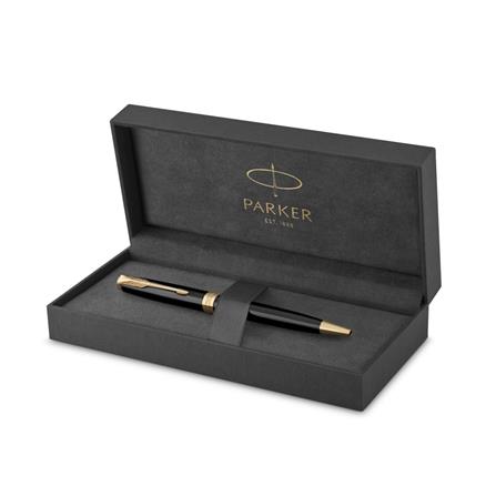 PARKER SONNET BLACK GOLD TRIM BALLPOINT PEN MEDIUM BLACK TB