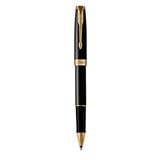 PARKER SONNET BLACK GOLD TRIM ROLLERBALL PEN HD TB