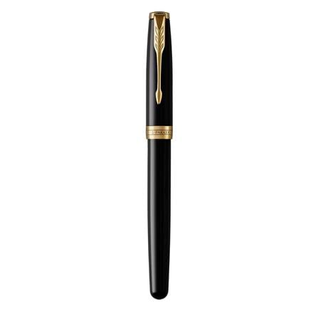 PARKER SONNET BLACK GOLD TRIM ROLLERBALL PEN HD TB