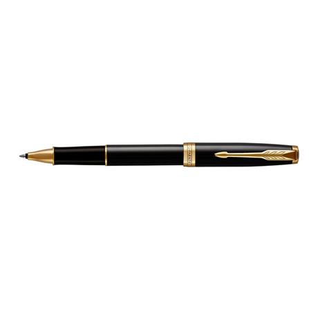 PARKER SONNET BLACK GOLD TRIM ROLLERBALL PEN HD TB