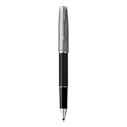 PARKER SONNET BLACK SANDBLASTED CHROME TRIM ROLLERBALL PEN TB
