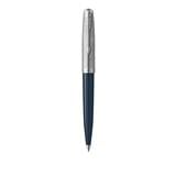 PARKER 51 MIDNIGHT BLUE CHROME TRIM BALLPOINT PEN MEDIUM BLACK TB