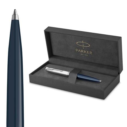 PARKER 51 MIDNIGHT BLUE CHROME TRIM BALLPOINT PEN MEDIUM BLACK TB