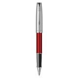 PARKER SONNET RED SANDBLASTED CHROME TRIM ROLLERBALL PEN TB