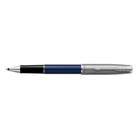 PARKER SONNET BLUE SANDBLASTED CHROME TRIM ROLLERBALL PEN TB