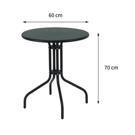 PATIO TABLE SPRING NELLY 60CM BLACK
