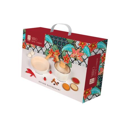 FUKURO SHIRO CERAMIC NON-STICK COOKWARE SET (FP26 + SP18) (BATIK EDITION)