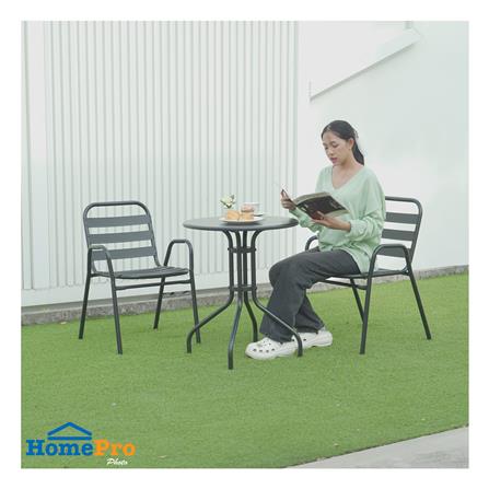 STEEL PATIO CHAIR SPRING NELLY BLACK