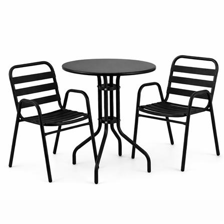 STEEL PATIO CHAIR SPRING NELLY BLACK