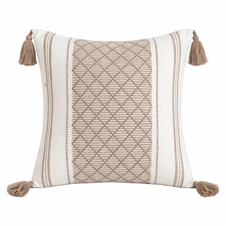 HOME LIVING STYLE CUSHION RIMBUN 18X18 BROWN
