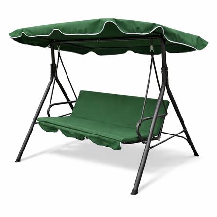 SPRING FOREST 3 SEATER PATIO SWING GREEN