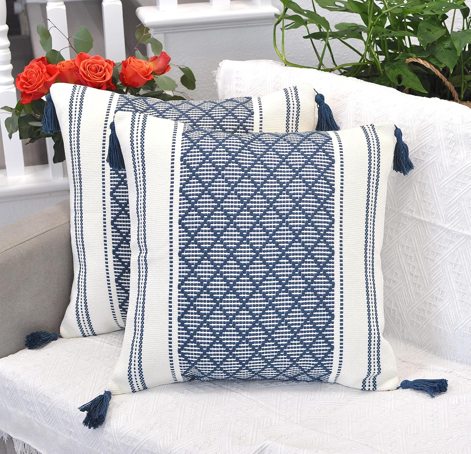 HOME LIVING STYLE CUSHION RIMBUN 18X18 BLUE
