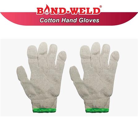 BOND-WELD COTTON HAND GLOVES 1 DOZEN GREEN B-104DZ