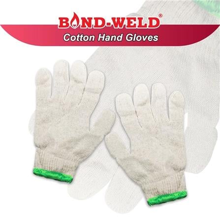 BOND-WELD COTTON HAND GLOVES 1 DOZEN GREEN B-104DZ