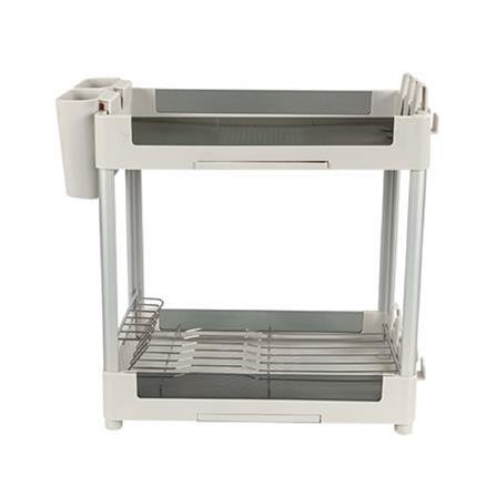 DISH RACK PLASTIC+TEMPERGLASS 2TIER NOAR KECH 23.2X46.6X39.7CM.