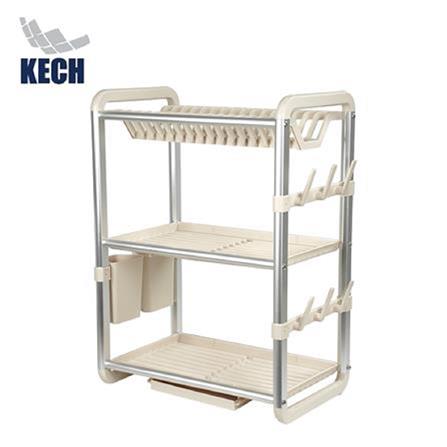 DISH RACK ALUMINIUM 3 TIER NOAR KECH 26.7X48.4X57.2CM