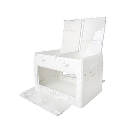 STORAGE BOX GLAM M 54x34.5x34.5 WHITE STACKO