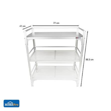 DISH DRAINER RACK EKONO SKD-S1M 3-TIER ALUMINIUM 77X41X88.5CM