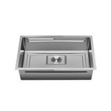 SORENTO BUILT-IN NANOMAGMA MULTIFUNCTIONAL KITCHEN SINK SRTKS7846 78CM 1BOWL SILVER CHROME FINISH STAINLESS STEEL WITH PULL OUT TAP SRTKT71SS